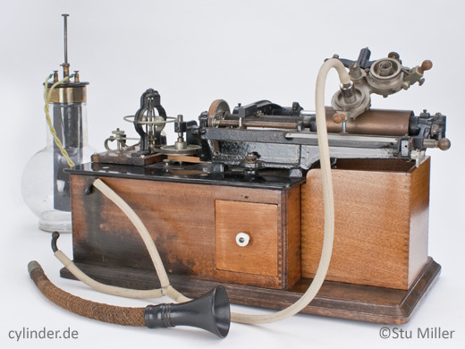 Wangemanns Phonograph von der Weltausstellung in Paris (Foto: S. Miller)